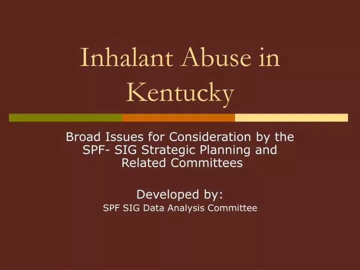 inhalant abuse in kentucky