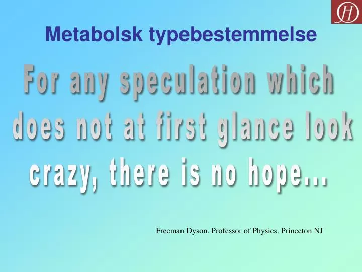 metabolsk typebestemmelse