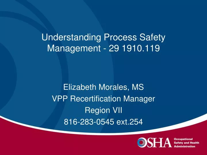 understanding process safety management 29 1910 119