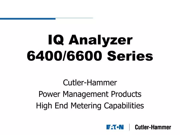 iq analyzer 6400 6600 series