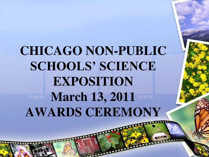 chicago non public schools science exposition march 13 2011 awards ceremony