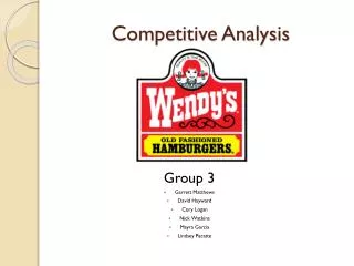 Competitive Analysis