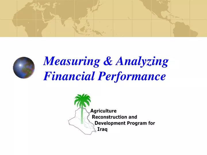 measuring analyzing financial performance