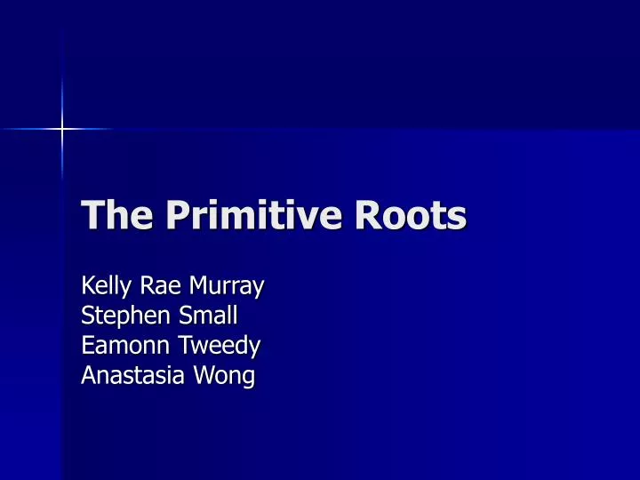 the primitive roots