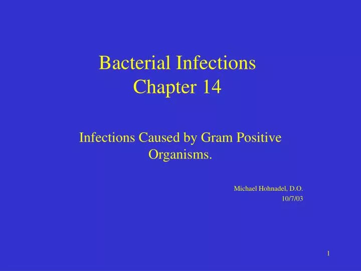 bacterial infections chapter 14