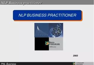 NLP Business practitioner