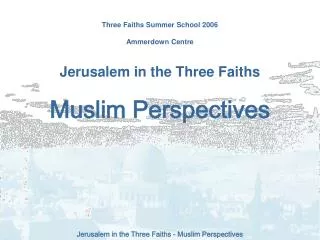 Muslim Perspectives