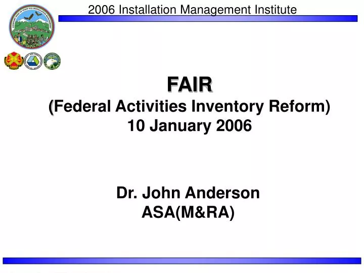 fair federal activities inventory reform 10 january 2006