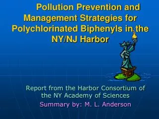 Pollution Prevention and Management Strategies for Polychlorinated Biphenyls in the NY/NJ Harbor