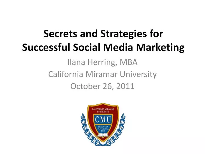 secrets and strategies for successful social media marketing