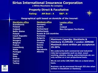 Sirius International Insurance Corporation a White Mountains Re company