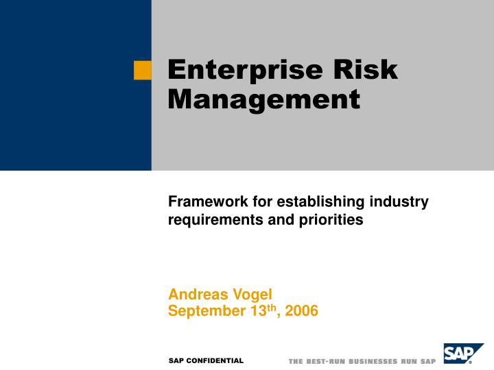 enterprise risk management