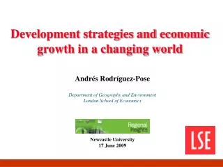 Development strategies and economic growth in a changing world
