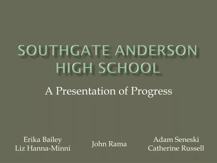 southgate anderson high school