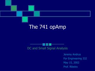 The 741 opAmp