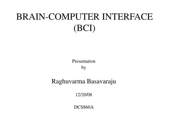 brain computer interface bci