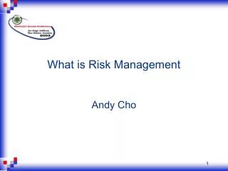 What is Risk Management Andy Cho