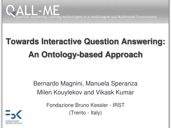 towards interactive question answering an ontology based approach