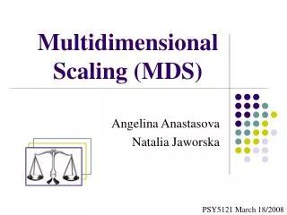 Multidimensional Scaling (MDS)