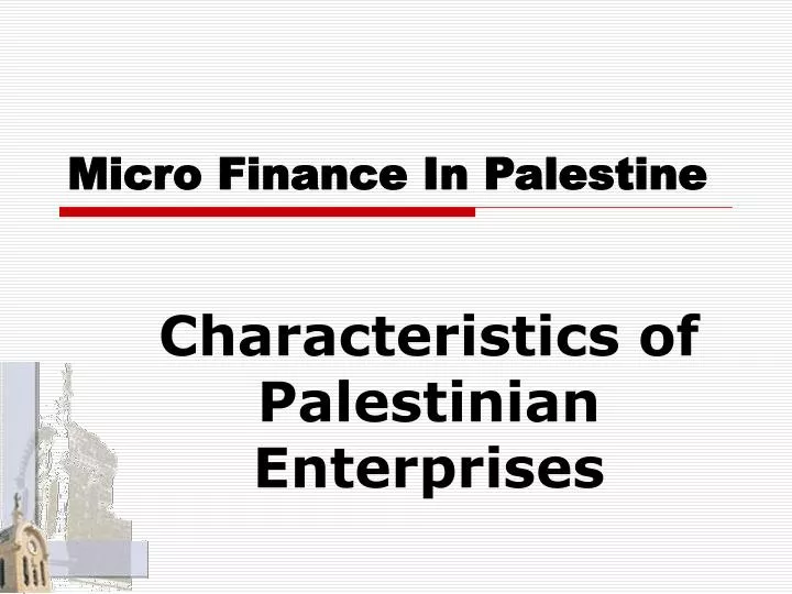 micro finance in palestine
