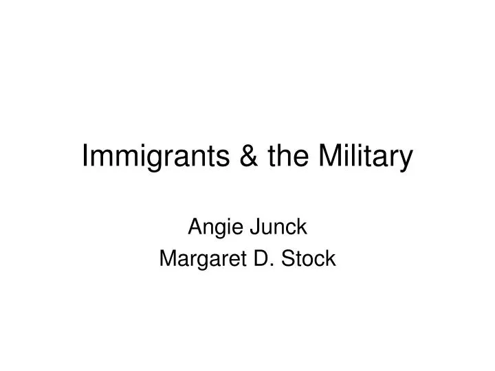 immigrants the military