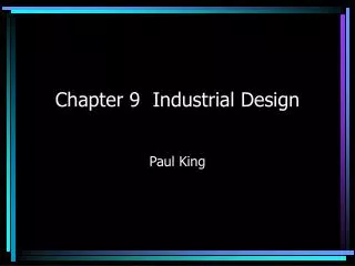 Chapter 9 Industrial Design