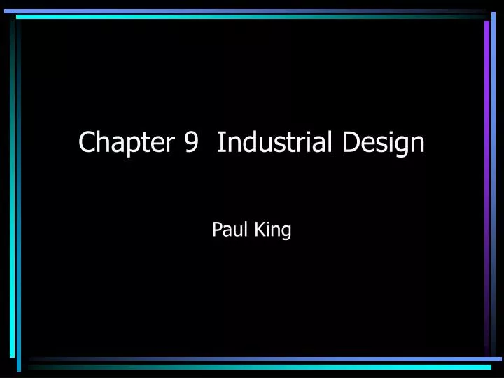 chapter 9 industrial design