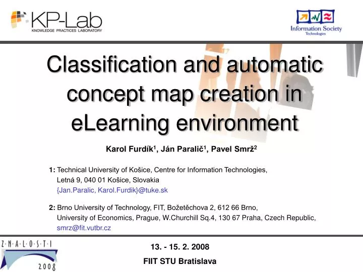 classification and automatic concept map creation in elearning environment