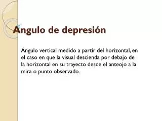 Angulo de depresión