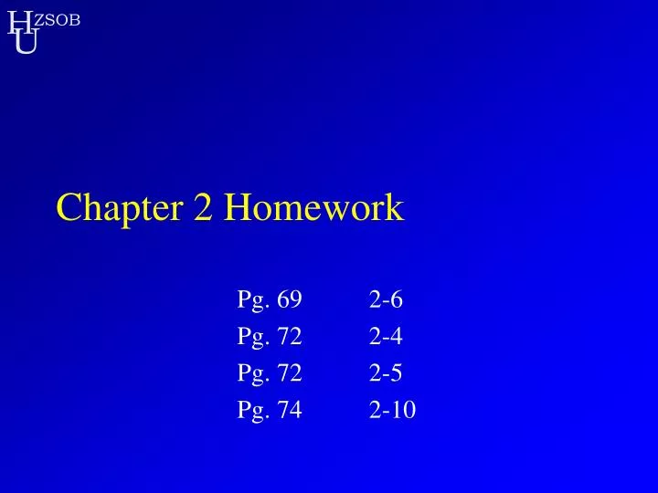 chapter 2 homework