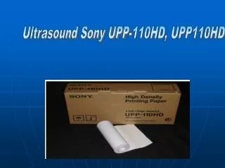 Ultrasound Paper Sony Upp110hd
