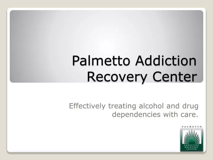 palmetto addiction recovery center