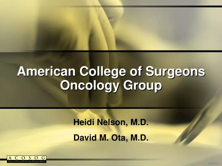american college of surgeons oncology group