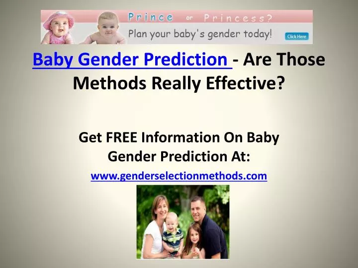 baby gender prediction are those methods really effective