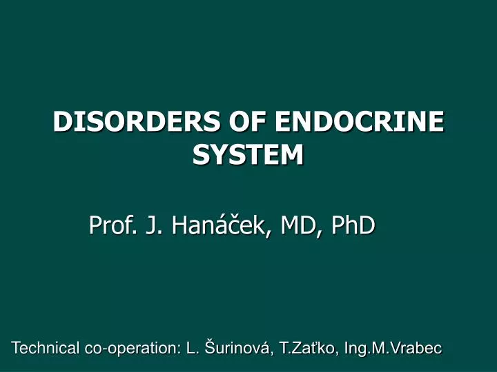 disorders of endocrine system