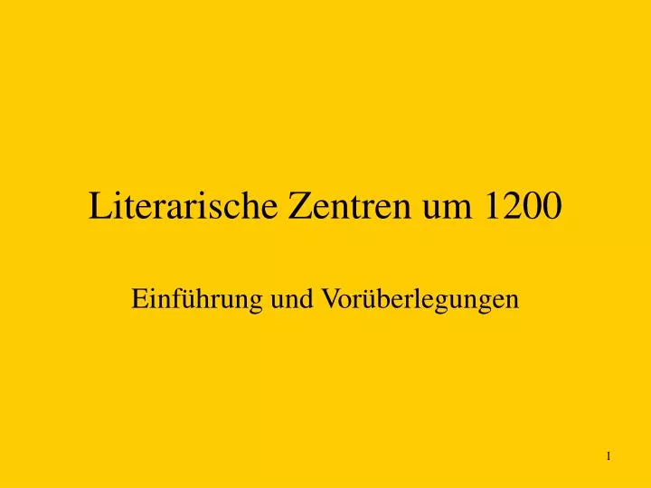 literarische zentren um 1200