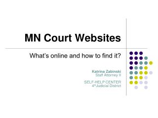 MN Court Websites
