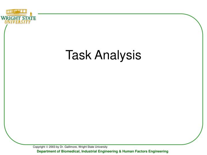 task analysis