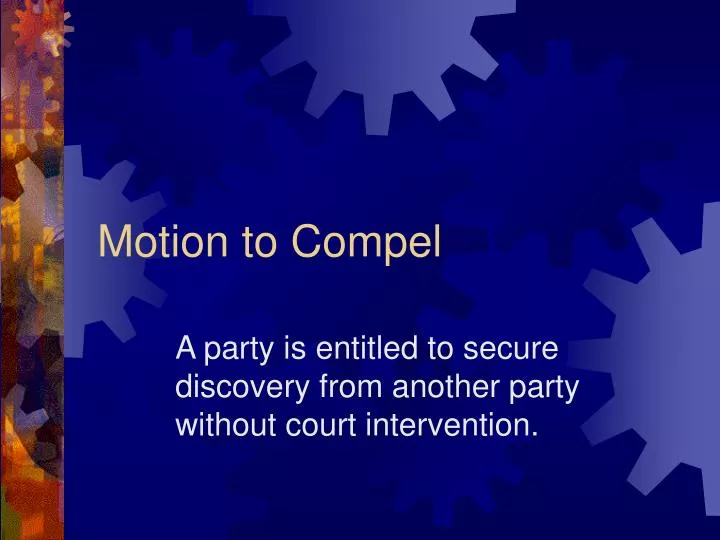 motion to compel