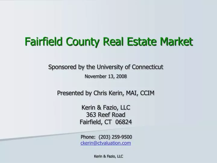 fairfield county real estate market