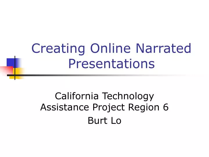 creating online narrated presentations