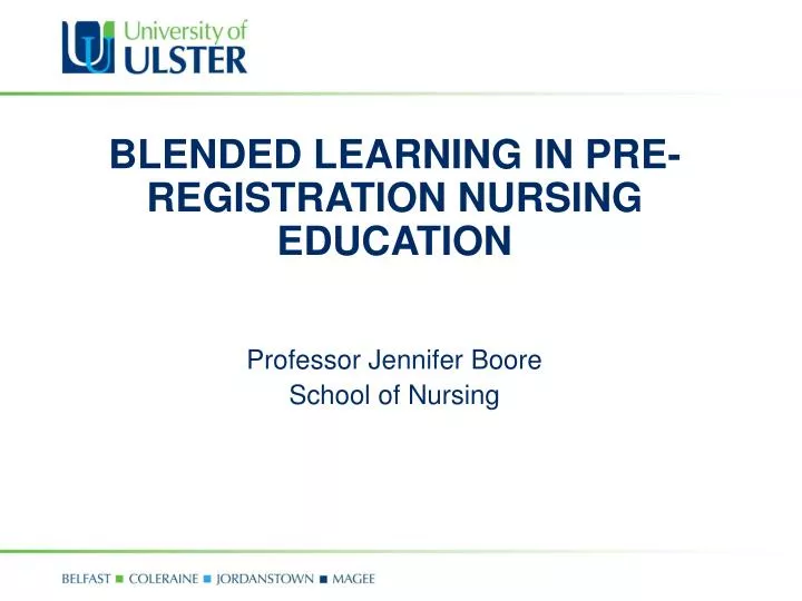 blended learning in pre registration nursing education