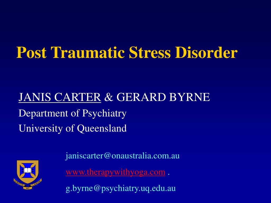 PPT - Post Traumatic Stress Disorder PowerPoint Presentation, free ...