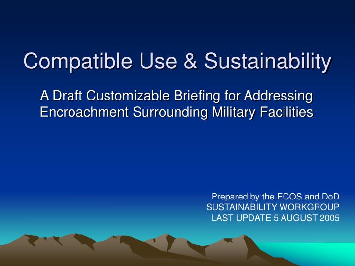 compatible use sustainability