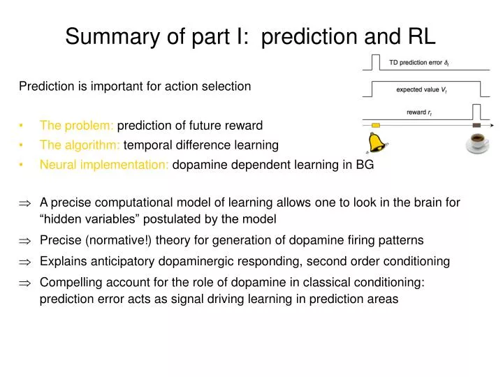 summary of part i prediction and rl