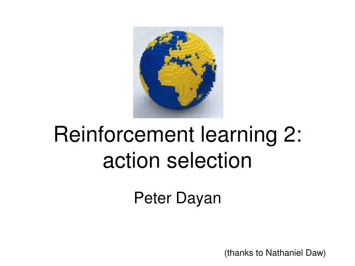 reinforcement learning 2 action selection