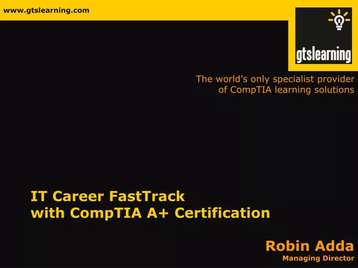 it career fasttrack with comptia a certification