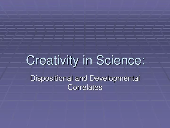creativity in science