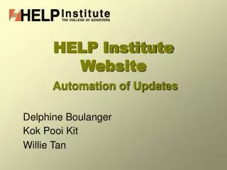 HELP Institute Website