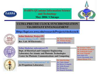 ULTRA-PRECISE CLOCK SYNCHRONIZATION VIA DISTANT ENTANGLEMENT